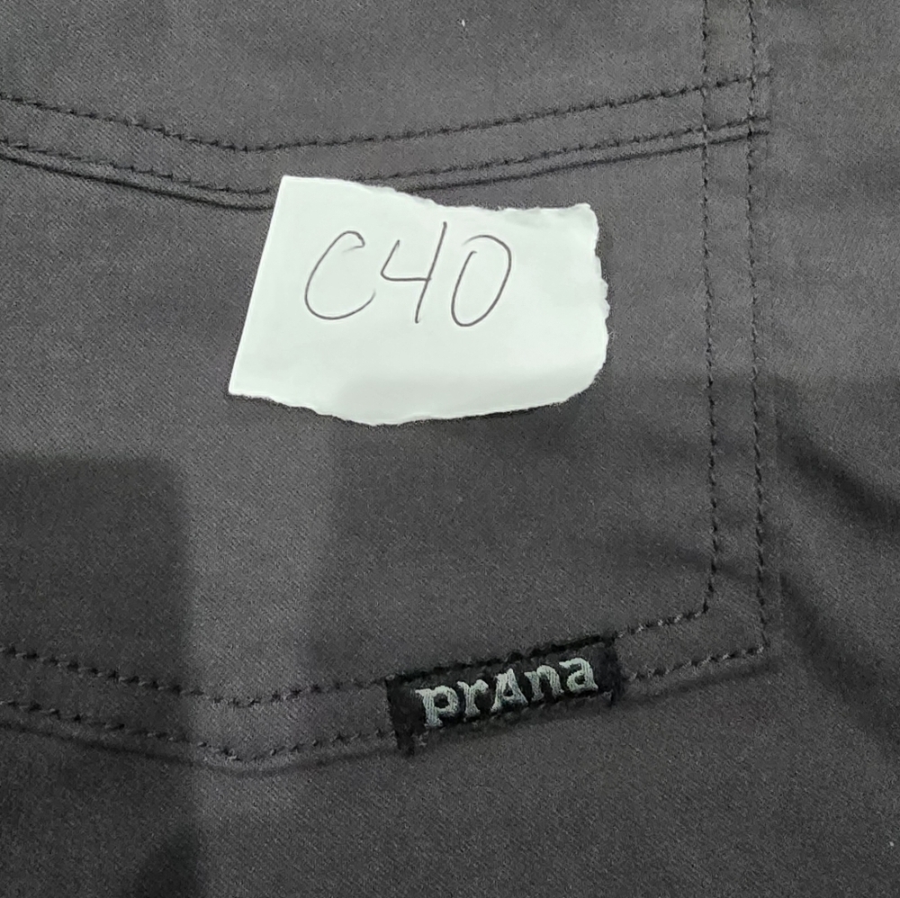 Prana Brion Shorts Men's Black Size 40 Inseam 11 Nylon Hiking Stretch - Picture 5 of 5